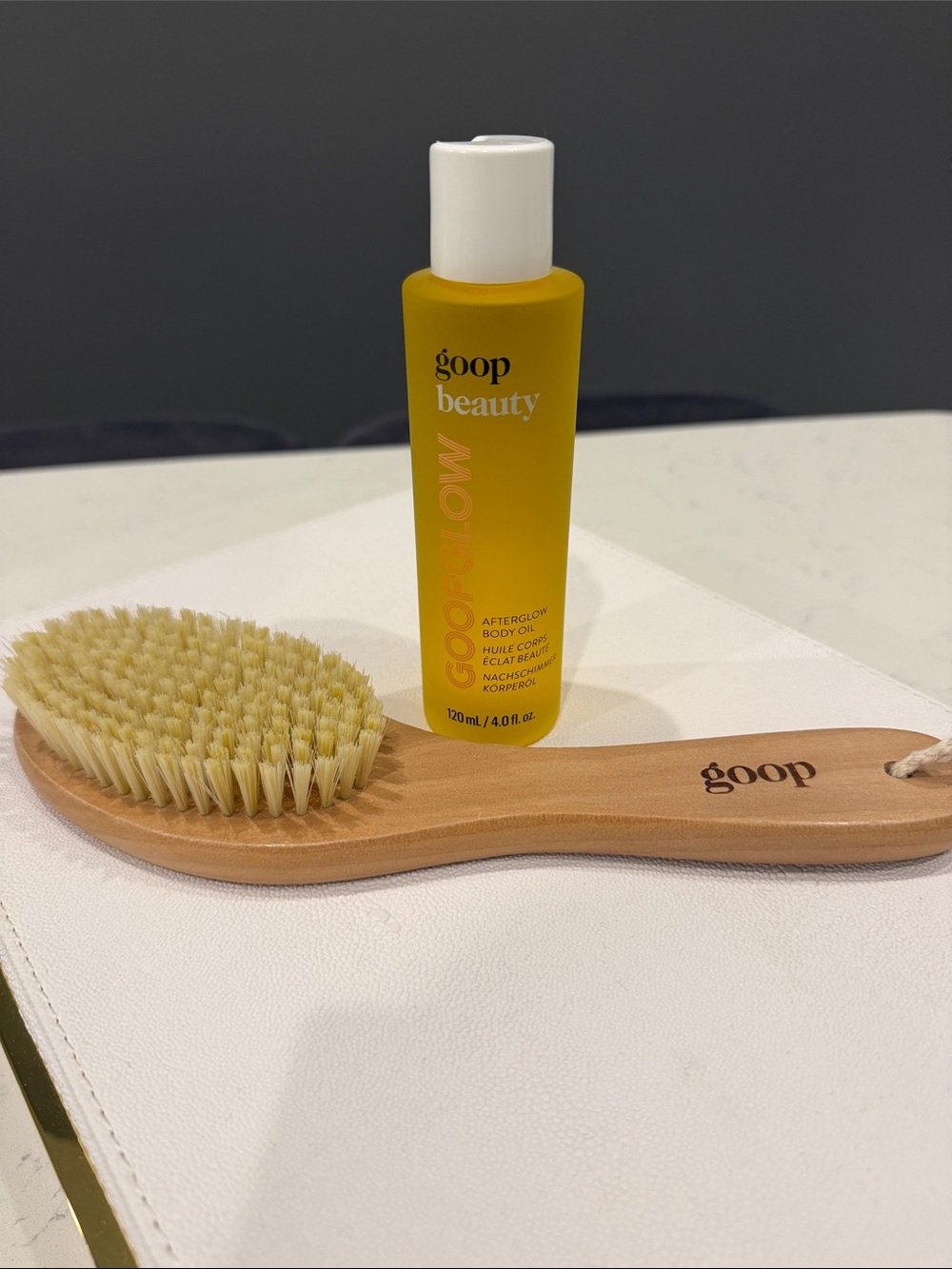 Goop Beauty Afterglow Body Oil in Yellow